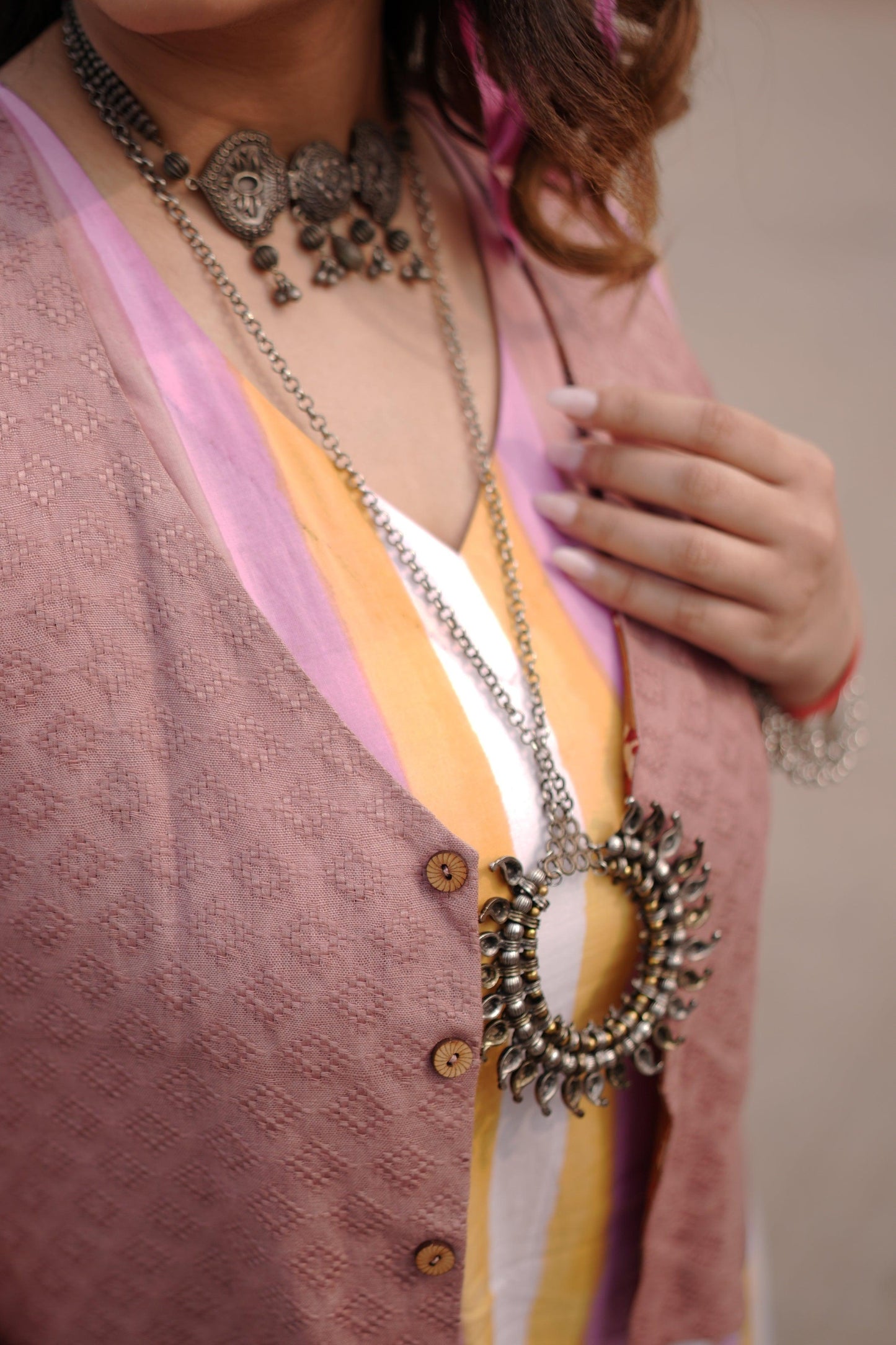 Free Spirit Ensemble Dress | Cotton Printed, Dobby | Handblock - Kharwals India