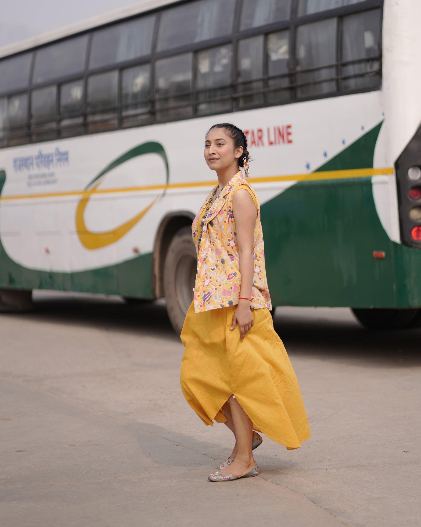 Sunlit Handblock Blazer - Kharwals India
