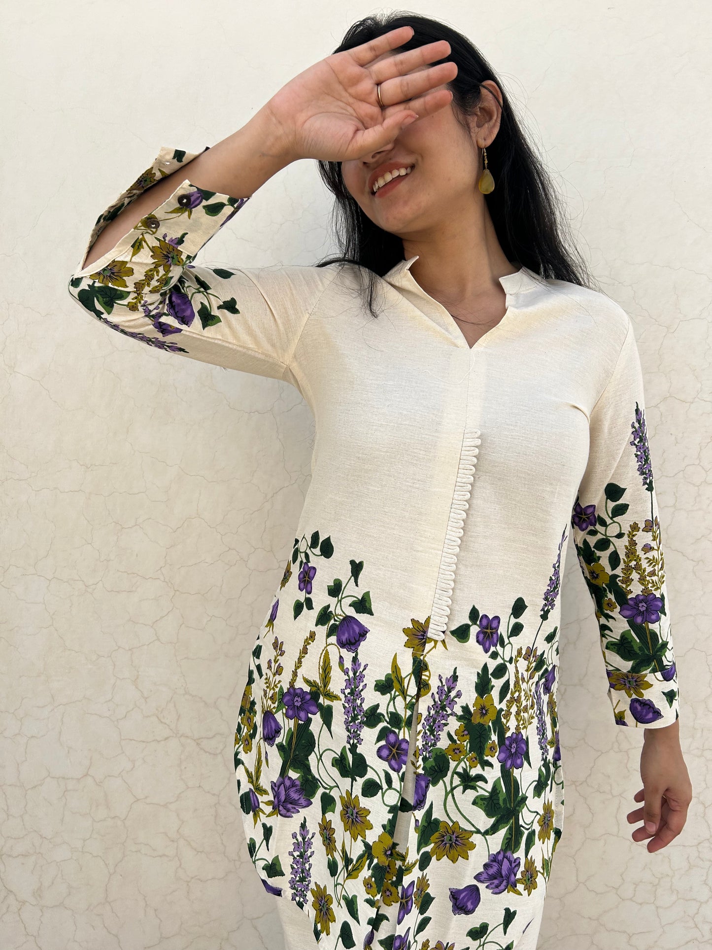 Garden Eden Co-ord set | Premium Cotton | Placement Floral Print - Kharwals India