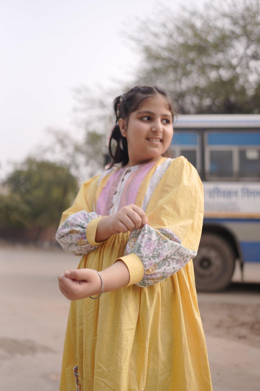 Handlock Printed Dress