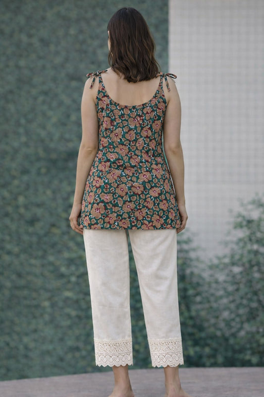 Wildflower Whisper Knotted Kurti