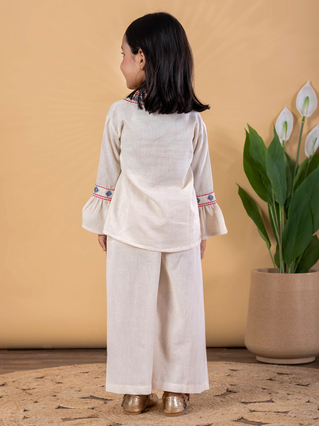 Little Blossom Hand-Embroidered Co-ord Set