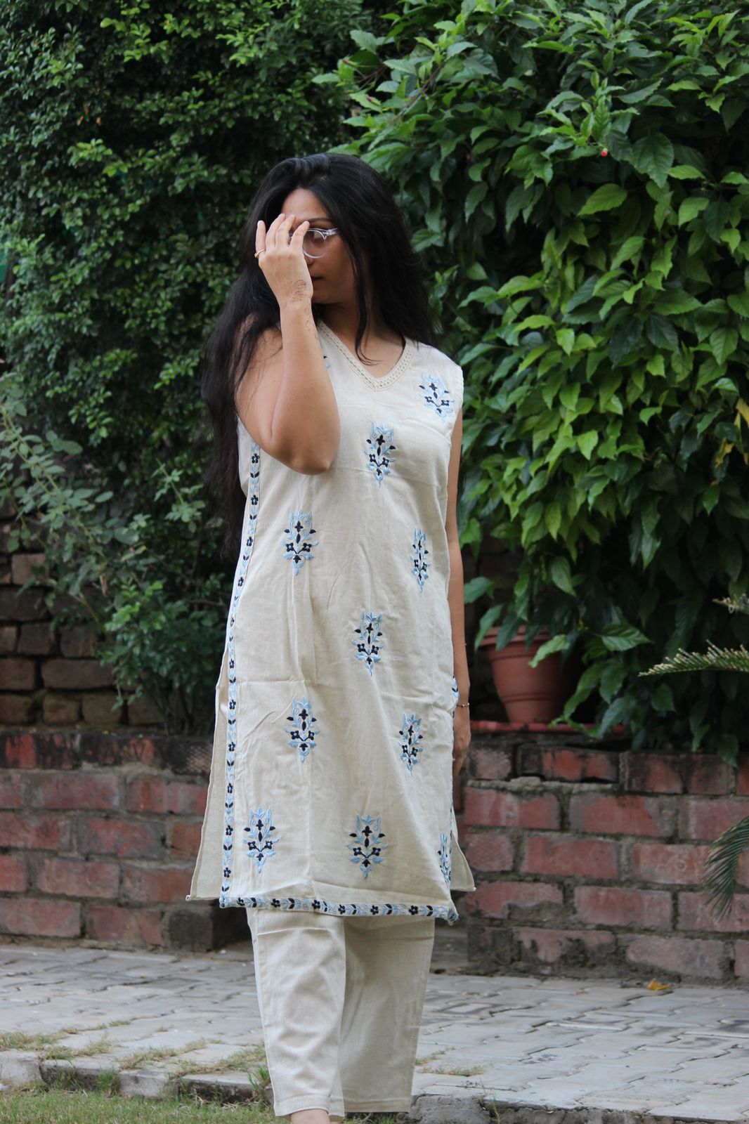 Blue Bloom Handcrafted Co-ord Set