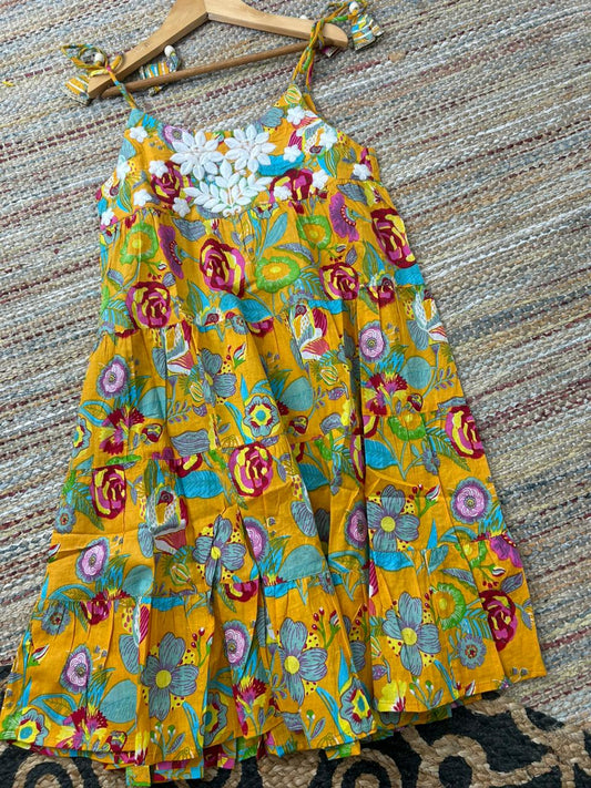 🌼 Gulbahar Sunshine Dress - Kharwals India