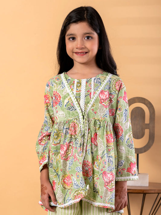Little Meadow 3-Piece Cotton Co-ord Set - Kharwals India