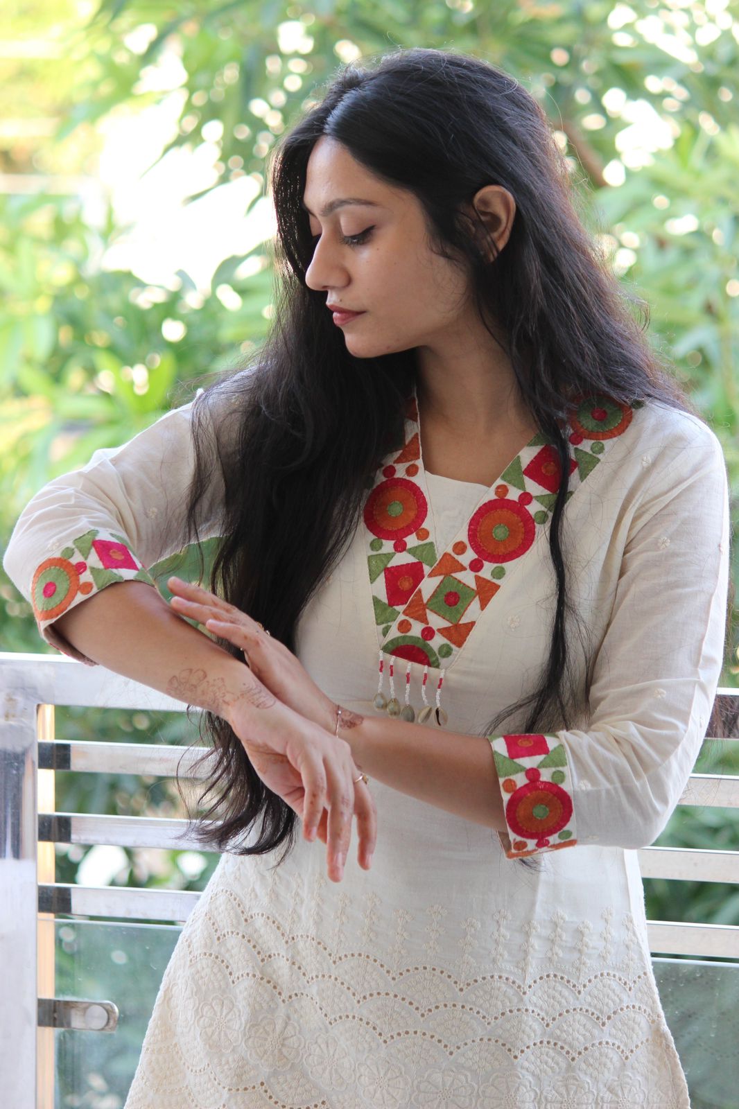 Gulnaar Mirror Cotton Co-ord Set - Kharwals India