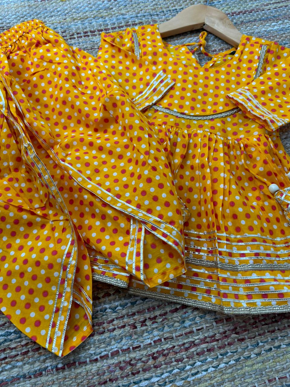 Polka Dot Festive Kurta Set