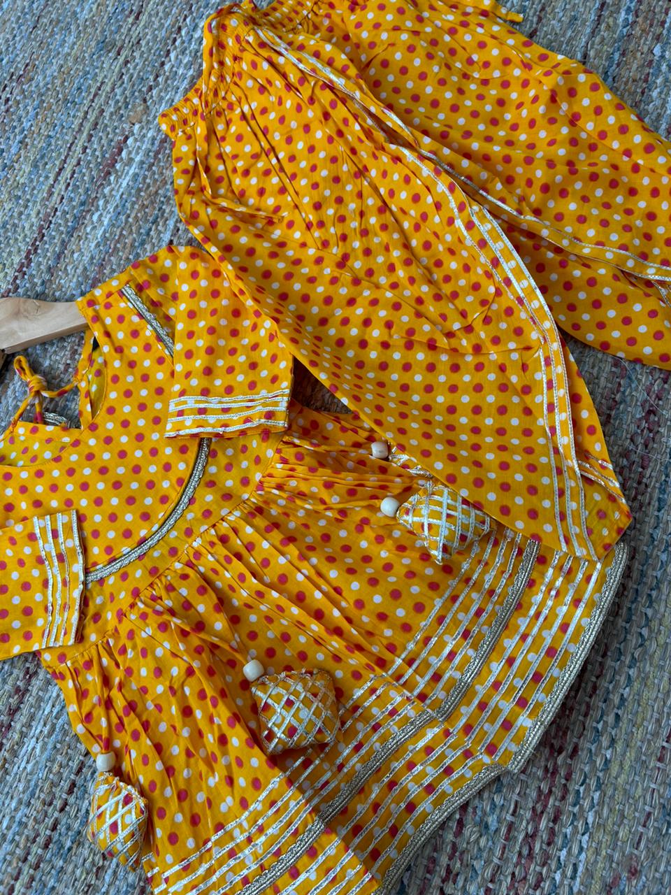 Polka Dot Festive Kurta Set