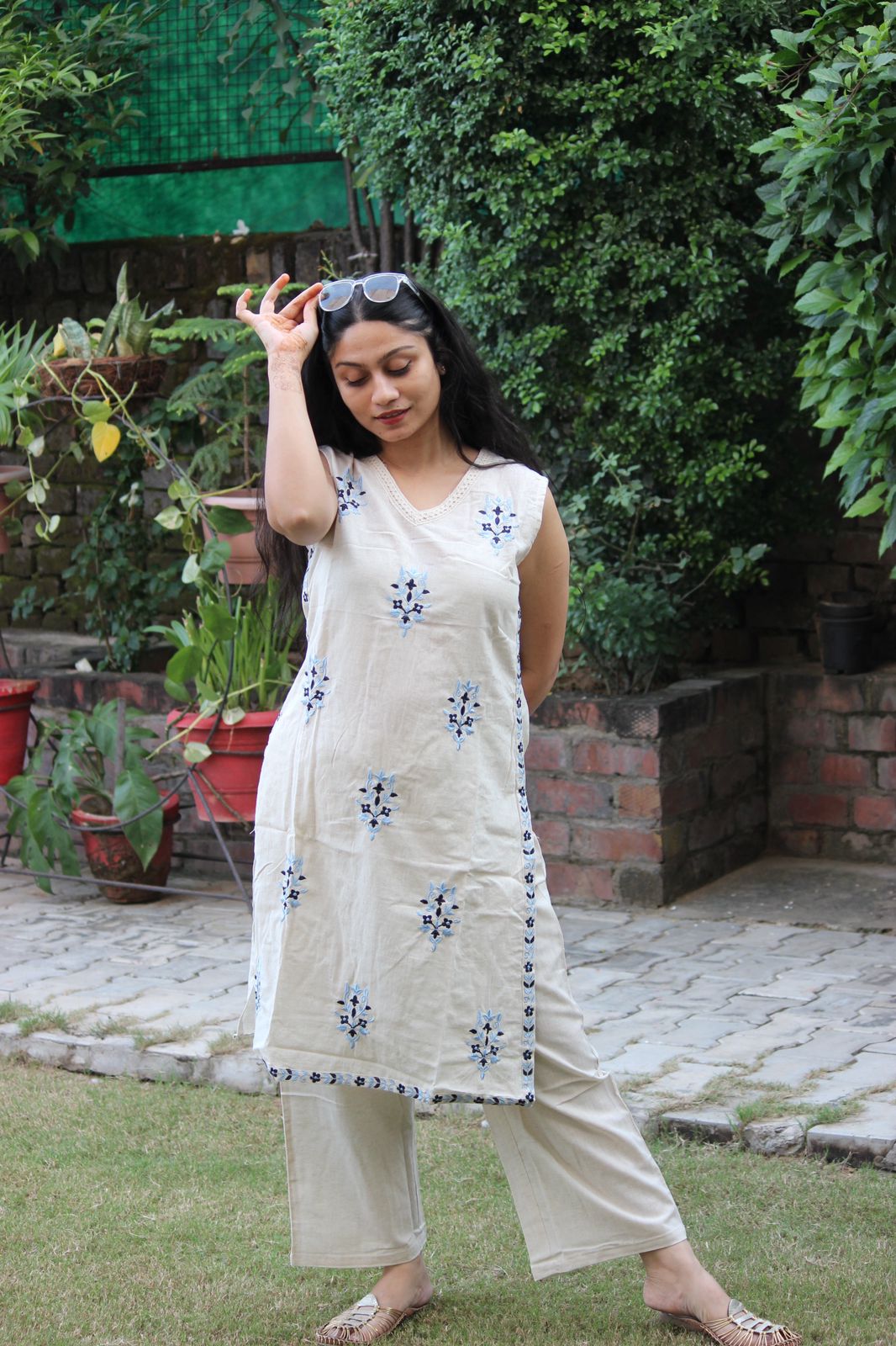 Blue Bloom Handcrafted Co-ord Set