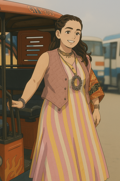 Free Spirit Ensemble Dress | Cotton Printed, Dobby | Handblock - Kharwals India