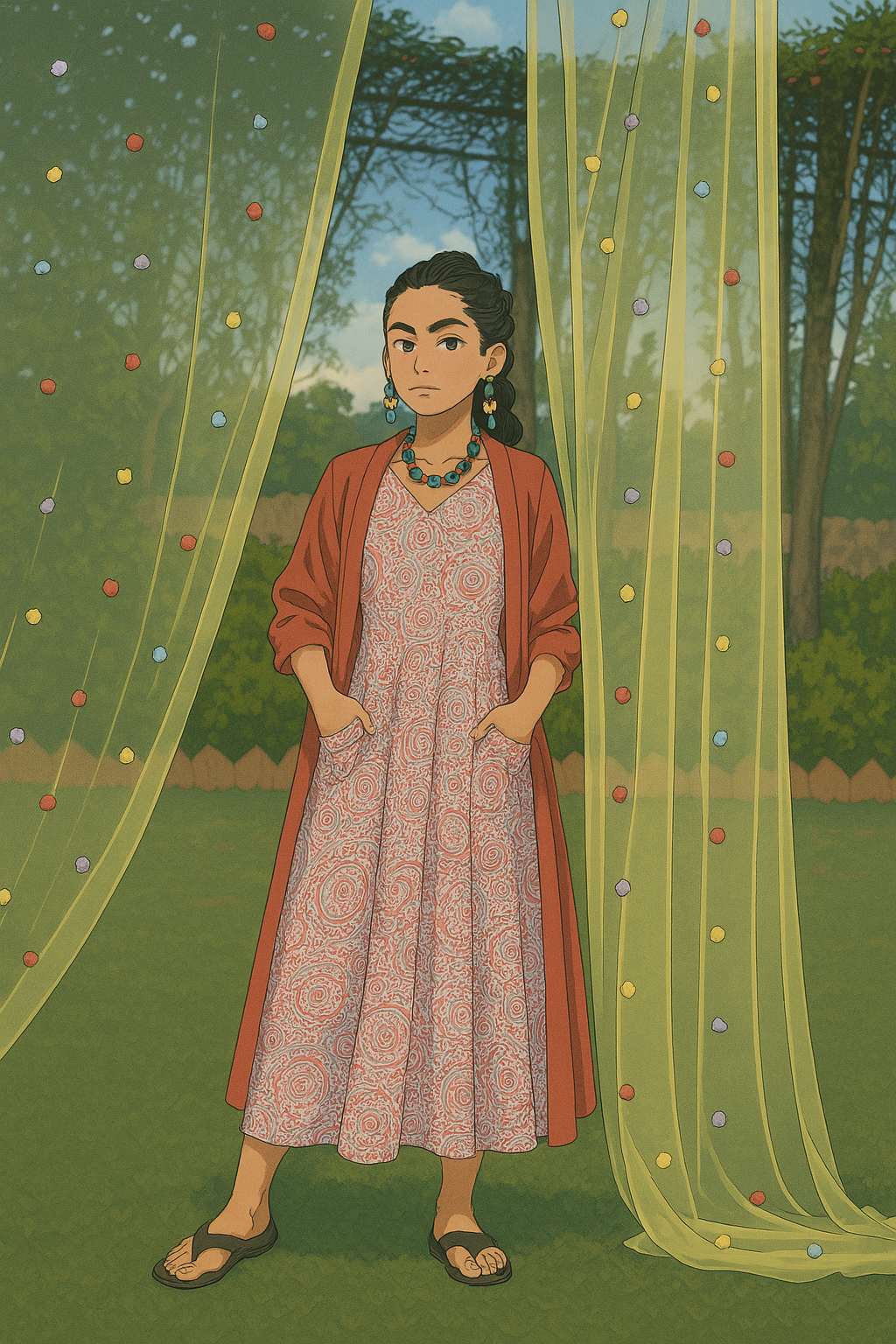 Aura Ensemble Dress with Jacket | Cotton, Mul Chanderi | Patchwork | Handblock - Kharwals India