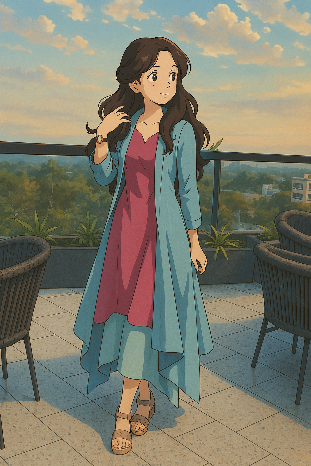 Mirage Dress with Wrap around Jacket | Cotton Slub, Mulmul