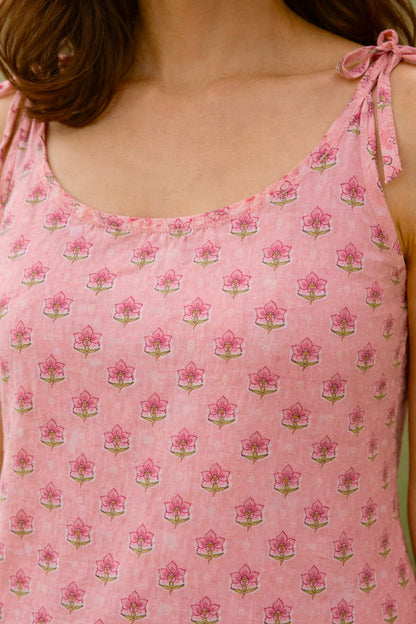 Blush Petal knotted Kurti