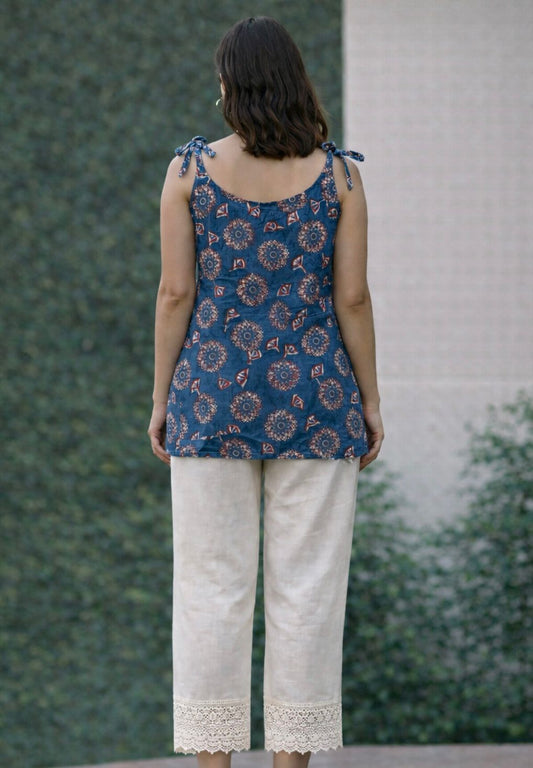 Indigo Aura Knotted Kurti