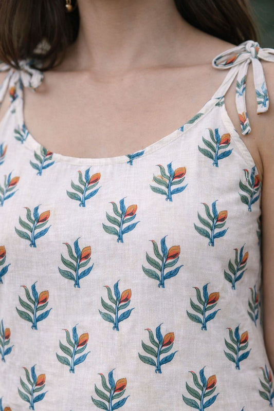 Leaf Mist knotted Kurti