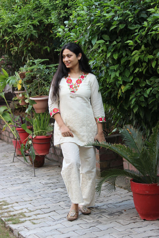 Gulnaar Mirror Cotton Co-ord Set