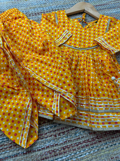 Polka Dot Festive Kurta Set