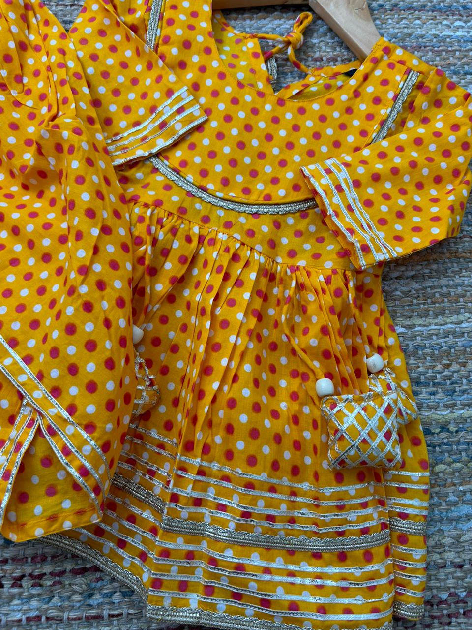 Polka Dot Festive Kurta Set - Kharwals India